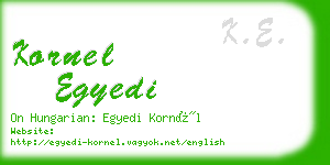 kornel egyedi business card